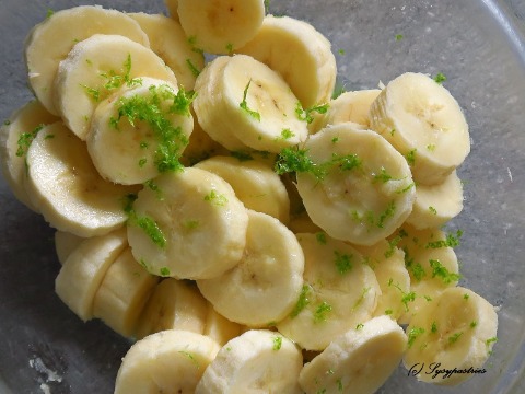 Bananes au citron vert