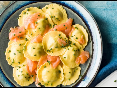 Raviolis au saumon