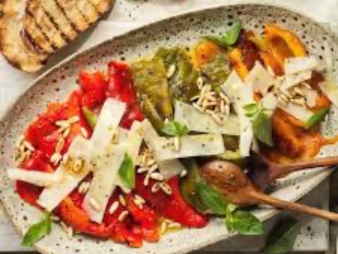 Carpaccio de poivrons grillés