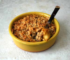 Crumble au pain d'épices et à l'orange