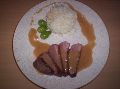 Magret de canard et sa sauce crémeuse