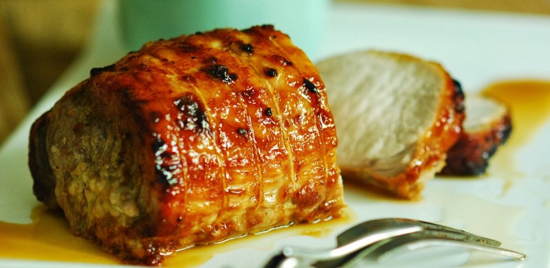 Rôti de porc aux pommes et cidre