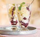 Verrine de myrtilles au caramel